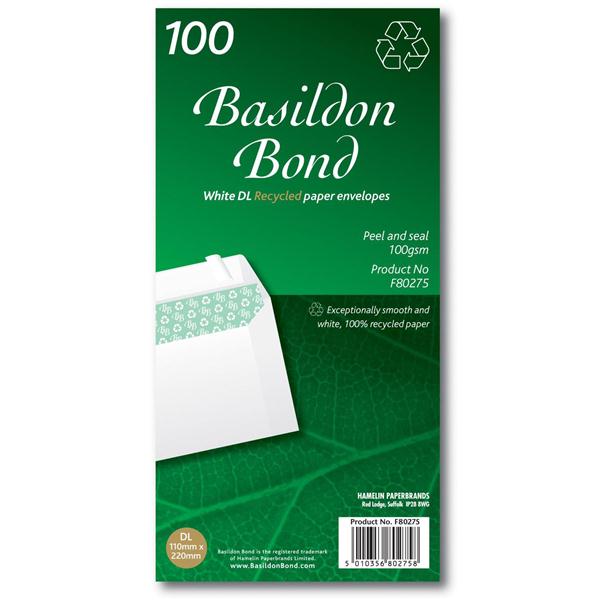 Basildon Bond, 1931[^]282718 Envelopes Recycled Wallet Peel and