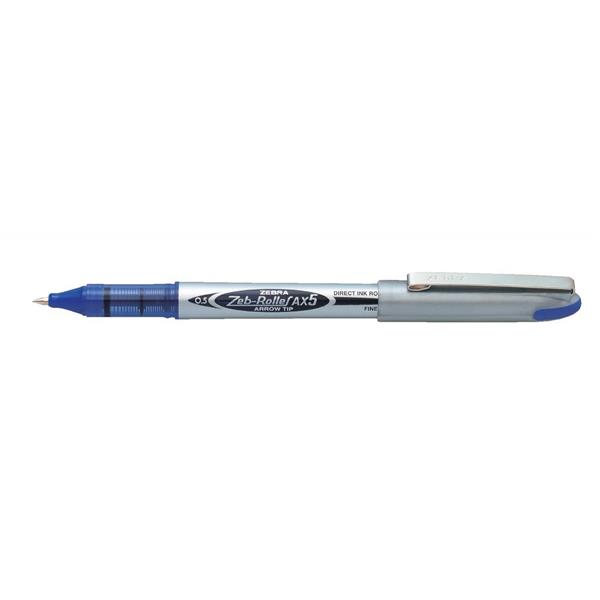 Zebra Pens, 1931[^]102353 Zebra AX5 Rollerball Liquid Ink Pen Fine (Blue)