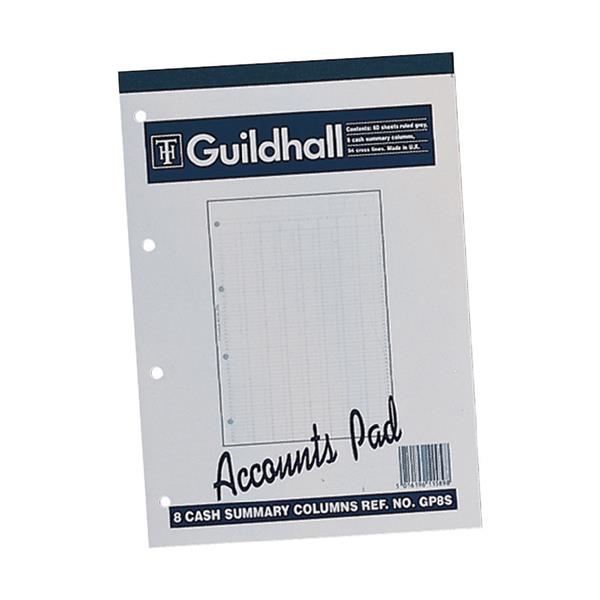 Guildhall, 1931[^]81120 A4 Ruled Account Pad with 8 Cash