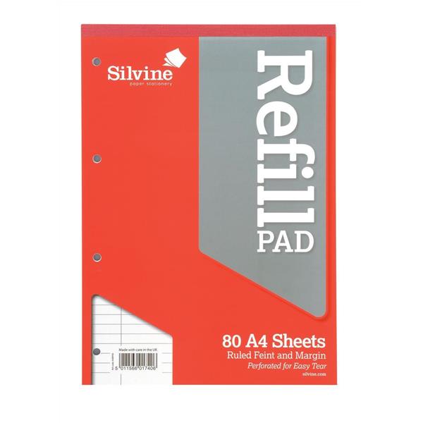 Silvine, 1931[^]573780 Refill Pad (A4) Headbound Perforated