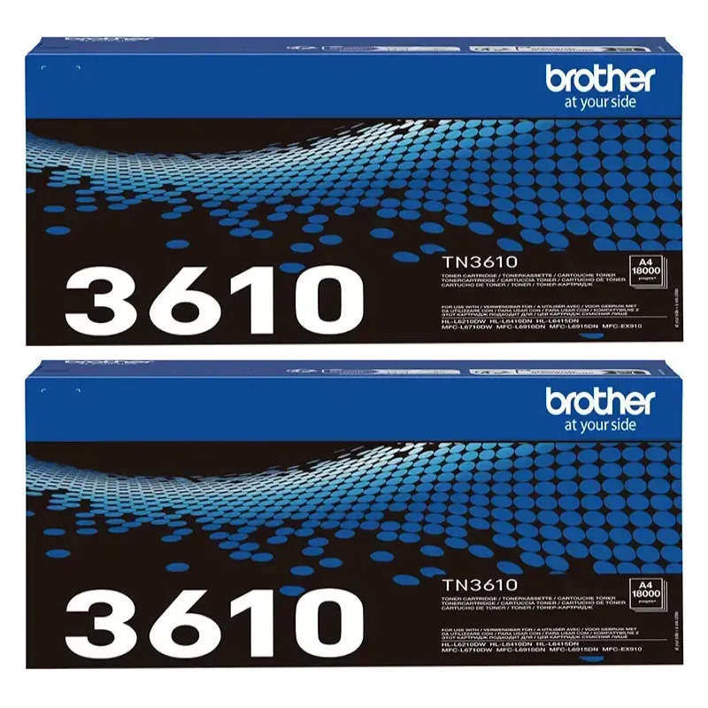 Original Multipack Brother HL-L6210DW Printer Toner Cartridges (2 Pack) -TN3610