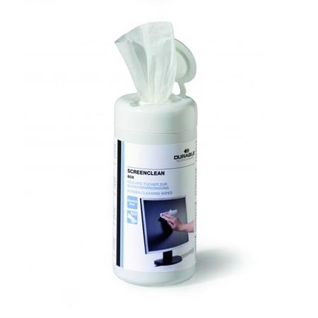 SCREENCLEAN Streak-Free Biodegradable Screen Cleaning Wipes - Tub Of 100