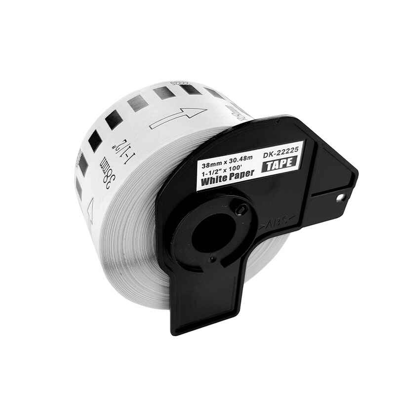 Compatible Brother DK-22225 Continuous Label Tape (38mm x 30.48m) Black on White