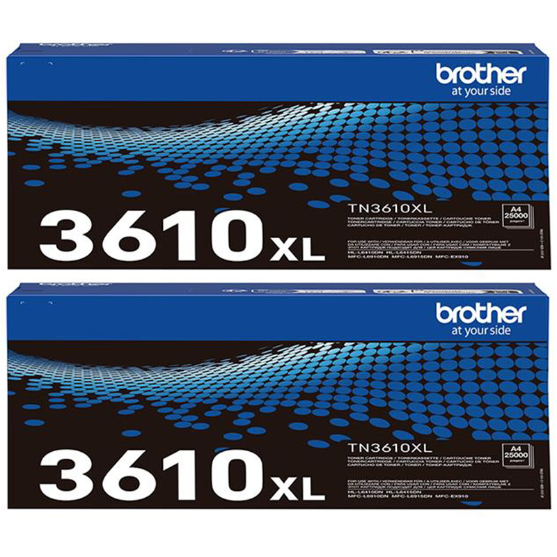 Original Multipack Brother HL-L6210DW Printer Toner Cartridges (2 Pack) -TN3610XL