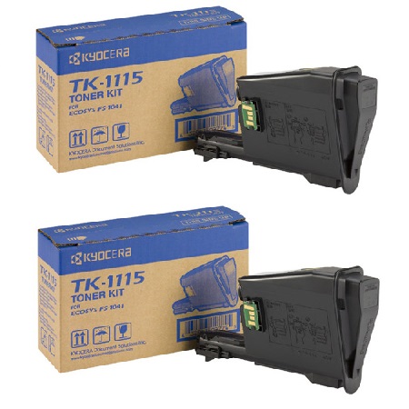 Kyocera TK-1115 Black Original Toners Twin Pack (2 Pack)