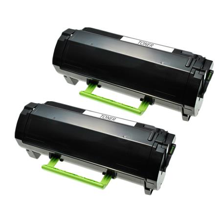 Compatible Multipack Lexmark MX611dhe Printer Toner Cartridges (2 Pack) -60F0HA0