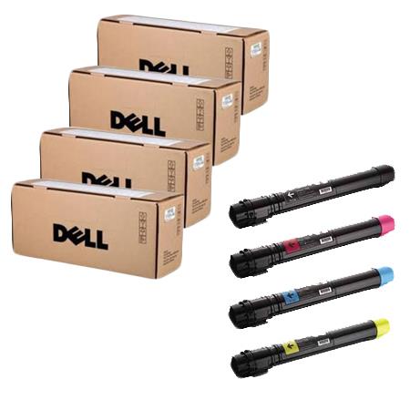 Dell 593-10873/75-78 Full Set Original Toners (4 Pack)