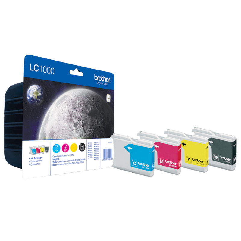 Brother LC1000 BK/C/M/Y Original Multipack Ink Cartridges