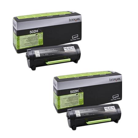 Original Multipack Lexmark MS410d Printer Toner Cartridges (2 Pack) -50F2H0E