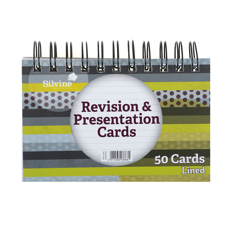 Silvine Revision And Presentation Cards Ruled 152x102mm Twinwire Pad White