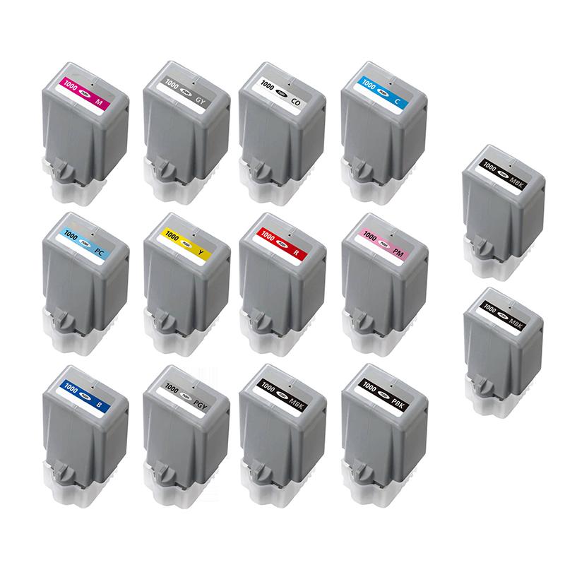 Compatible Canon imagePROGRAF PRO-1000 Printer Ink Cartridges (14 Pack) -0545C001 Multipack 