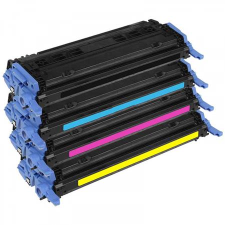 Compatible Multipack HP Colour LaserJet CM1015 MFP Printer Toner Cartridges (4 Pack) -124A, Q6000A