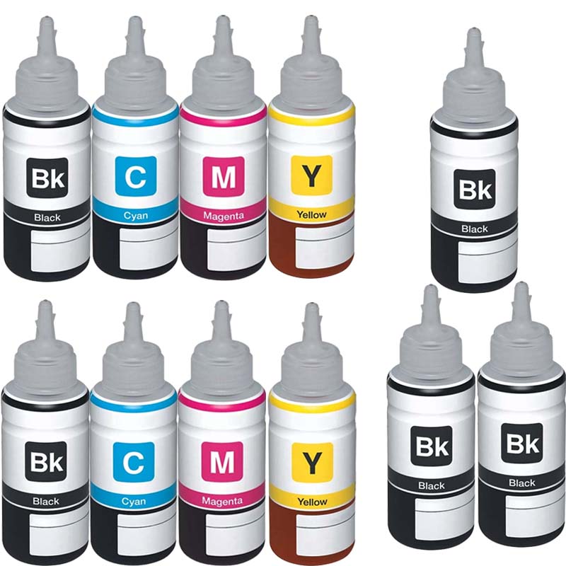 Compatible Multipack Epson 113BK/C/M/Y 2 Full Sets +3 EXTRA Black Ink Bottles (11 Pack)