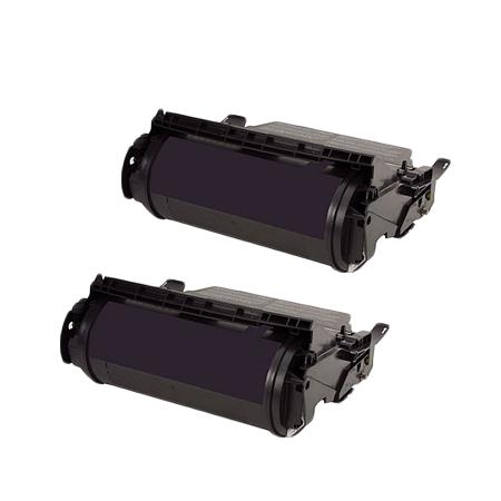 Compatible Multipack Lexmark Optra T Printer Toner Cartridges (2 Pack) -12A5745