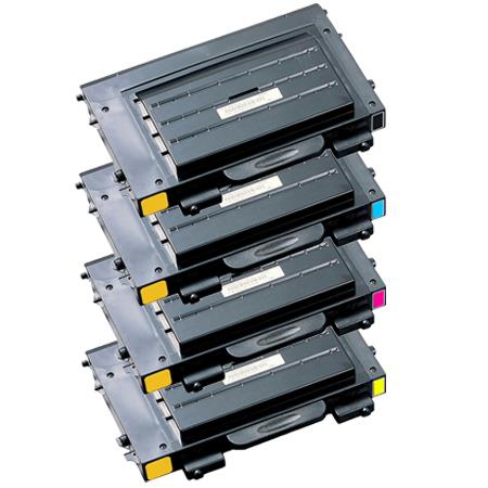 Compatible Multipack Samsung CLP-515 Printer Toner Cartridges (4 Pack) -CLP-510D7K