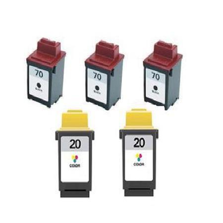 Compatible Multipack Lexmark Z82 Printer Ink Cartridges (5 Pack) -12A1970E