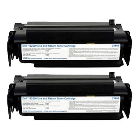 Original Multipack Dell S2500n Printer Toner Cartridges (2 Pack) -593-10023, 2Y669