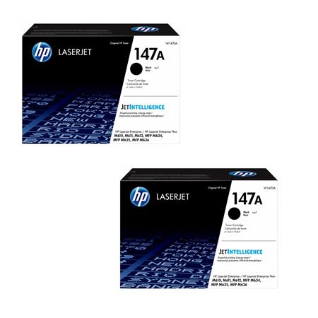 HP LaserJet Enterprise M611dn Printer Toner Cartridges (2 Pack) -W1470A Multipack Original