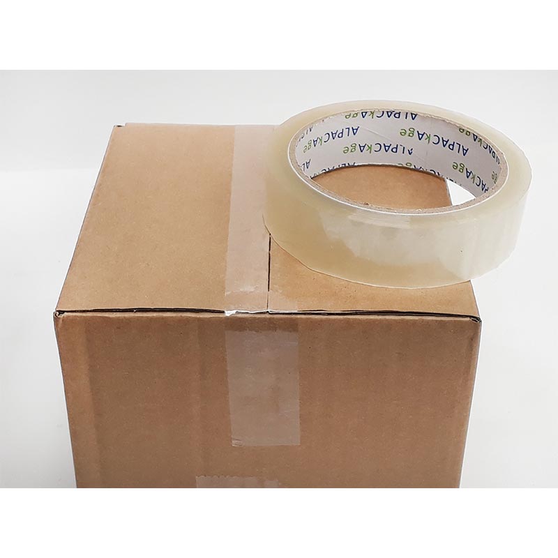 Clear BOPP Stationery Tape 25mm 66m 35mu Pack of 6