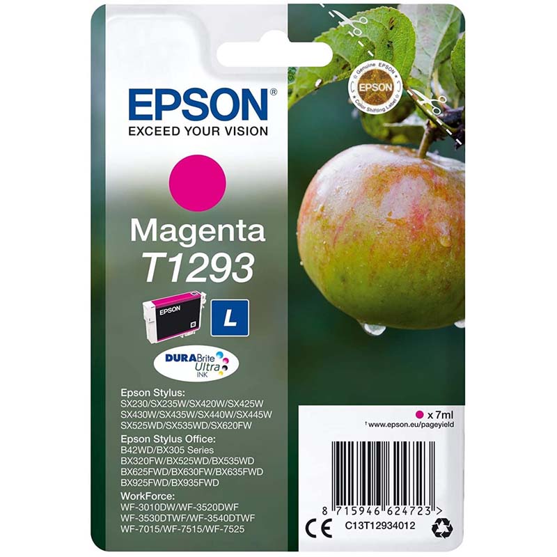 Epson T1293 (T129340) Magenta High Capacity Original Ink Cartridge (Apple)