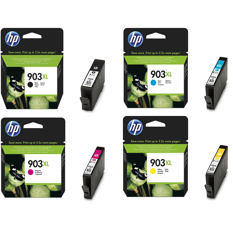 Original Multipack HP OfficeJet Pro 6976 All-in-One Printer Ink Cartridges (4 Pack) -T6M03AE