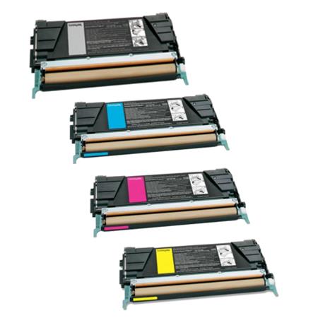 Compatible Multipack Lexmark X734de Printer Toner Cartridges (4 Pack) -C734A2KG