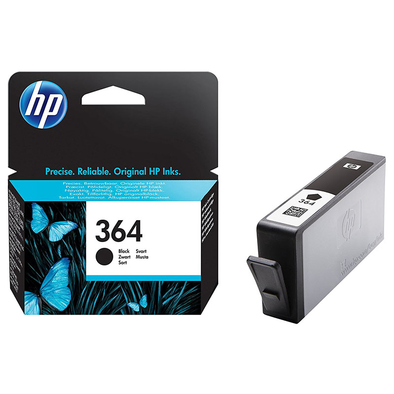 HP 364 Black Original Standard Capacity Ink Cartridge with Vivera Ink