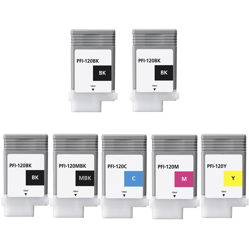 Compatible Multipack Canon imagePROGRAF GP-200 Printer Ink Cartridges (7 Pack) -2885C001AA