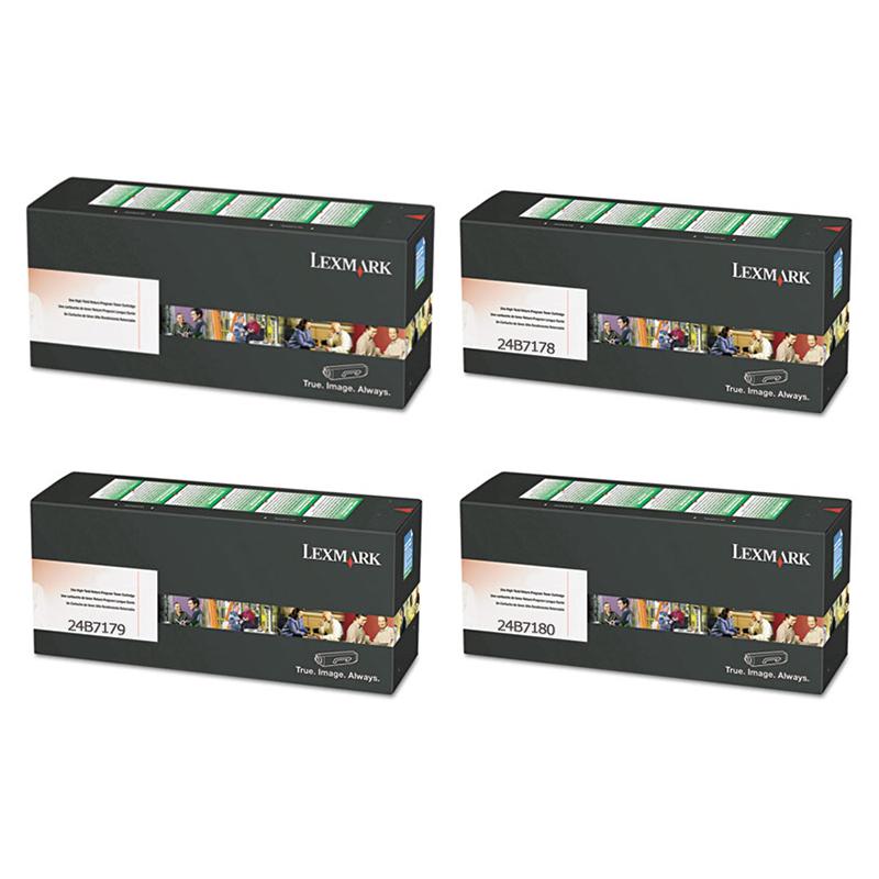 Lexmark 24B7178-81 Full Set Original Toners Cartridges (4 Pack)