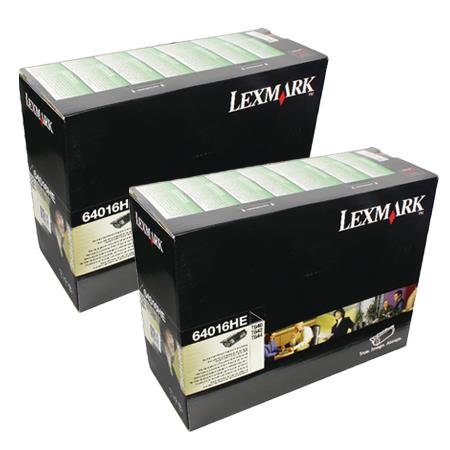 Lexmark 0064016HE Black Original Toners Twin Pack (2 Pack)