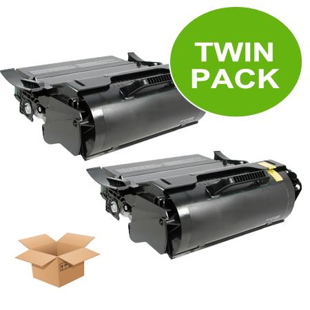 Compatible Multipack Lexmark X520 Printer Toner Cartridges (2 Pack) -12A6835