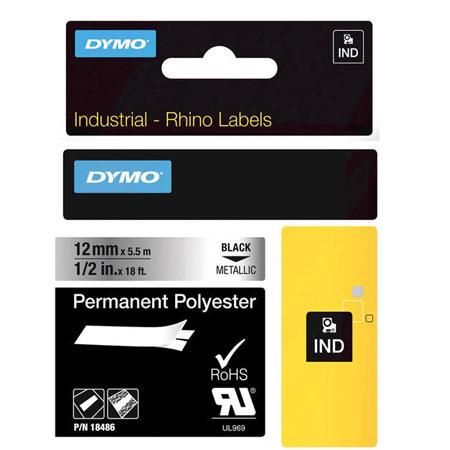 Dymo 18490 (S0718080) Original Label Tape (12mm x 3.5m) Black On Yellow