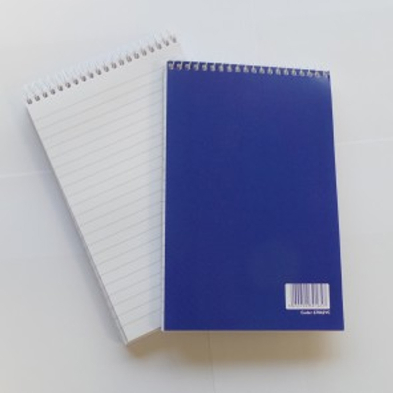 ValueX 127x200mm Wirebound Card Cover Reporters Shorthand Notebook Ruled 260 Pages Blue