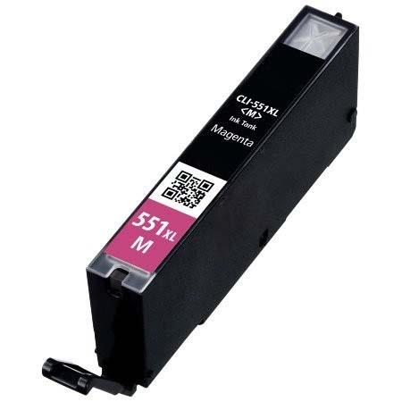 Compatible Magenta Canon CLI-551MXL High Capacity Ink Cartridge (Replaces Canon 6445B001)