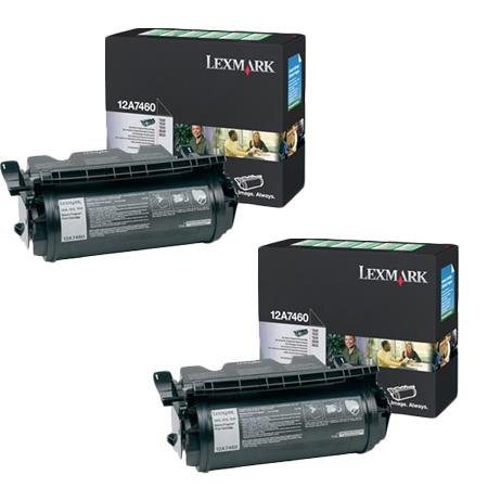 Original Multipack Lexmark T632dtnf Printer Toner Cartridges (2 Pack) -12A7460