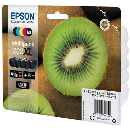 Epson 202XL (T02G74010) Original Claria Premium High Capacity Multipack (Kiwi)